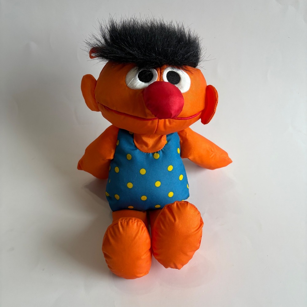 Vintage 1995 Tyco Sesame Street Ernie Plush‎ Jim Henson Polka Dot Swimsuit